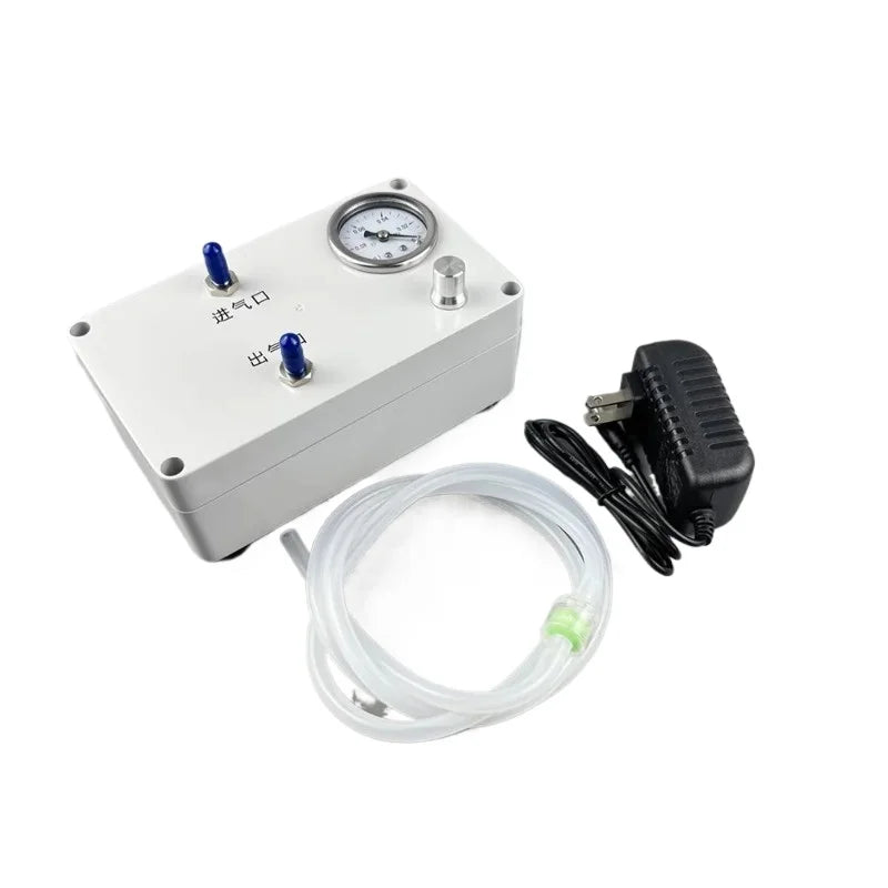 Electric Vacuum Pump with Pressure Gauge - Lab Use for Liquid Extraction, Gas Sampling, Defoaming, Negative/Positive Pressure