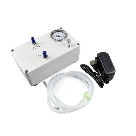 Electric Vacuum Pump with Pressure Gauge - Lab Use for Liquid Extraction, Gas Sampling, Defoaming, Negative/Positive Pressure