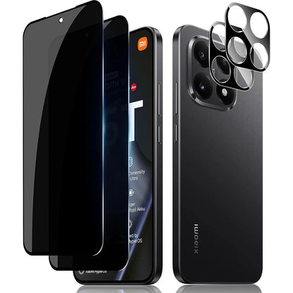 2.5D 9H Privacy Screen Protectors for Xiaomi 15T Anti-Spy Protective for Xiaomi 15T Pro