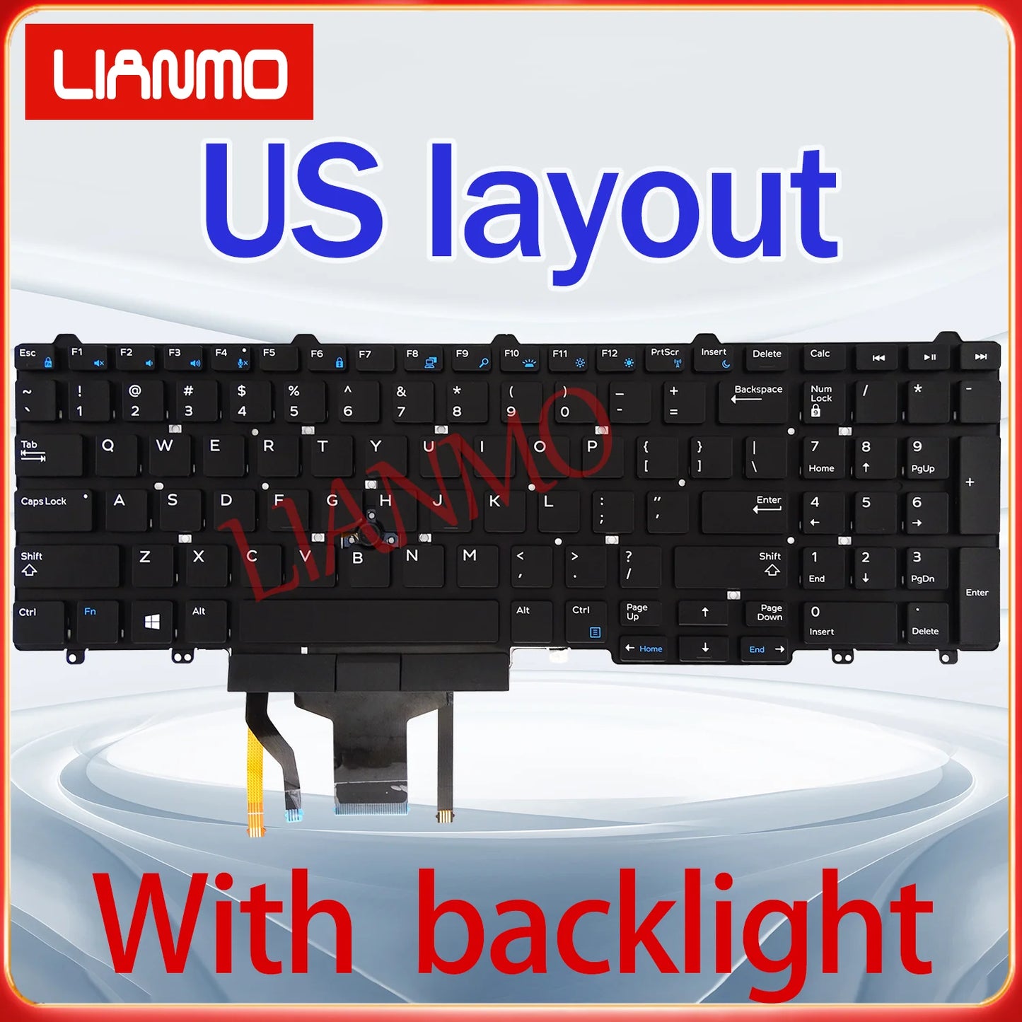 US/DE/SP/LA/UK/FR For Dell Latitude E5550 E5570 5580 5590 5591 P53F M3510 7510 7710 7720 7510 7520 Backlight Keyboard