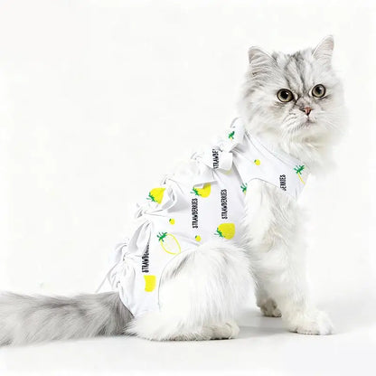 Pet Neutering Suit Cat Postoperative Recovery Anti Licking Clothing Adjustable Cat Wound Protective Clothes Pet Supplies