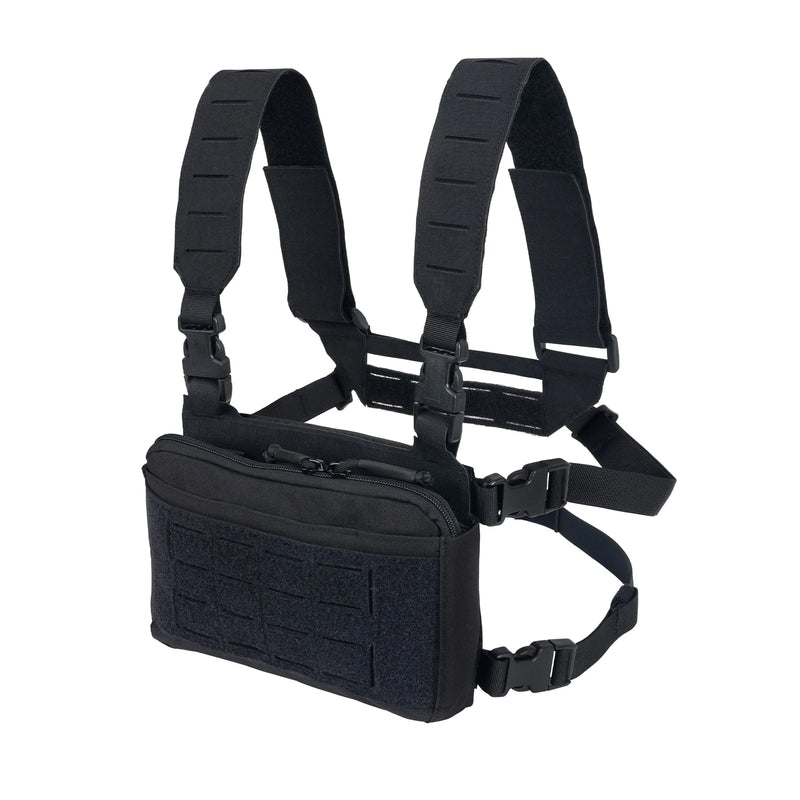 IDOGEAR Tactical Chest Rig MOLLE 500D Nylon Sandwich Side Buckle Front Baffle Elastic Waist Adjustment 3319