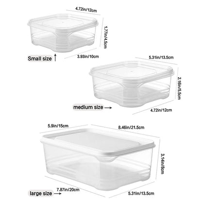 1 Set of 3 Food Storage Containers, Refrigerator Storage Boxes, Grain Storage Boxes, Plastic Sealed Boxes, Large, Medium, and Small Sizes, Lunch Box with Lid for Fruit Storage