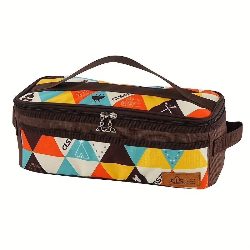 Camping Travel Cooking Utensils Storage Bag, Travel Bag, Portable BBQ Camping Cookware Kitchen Toolkit