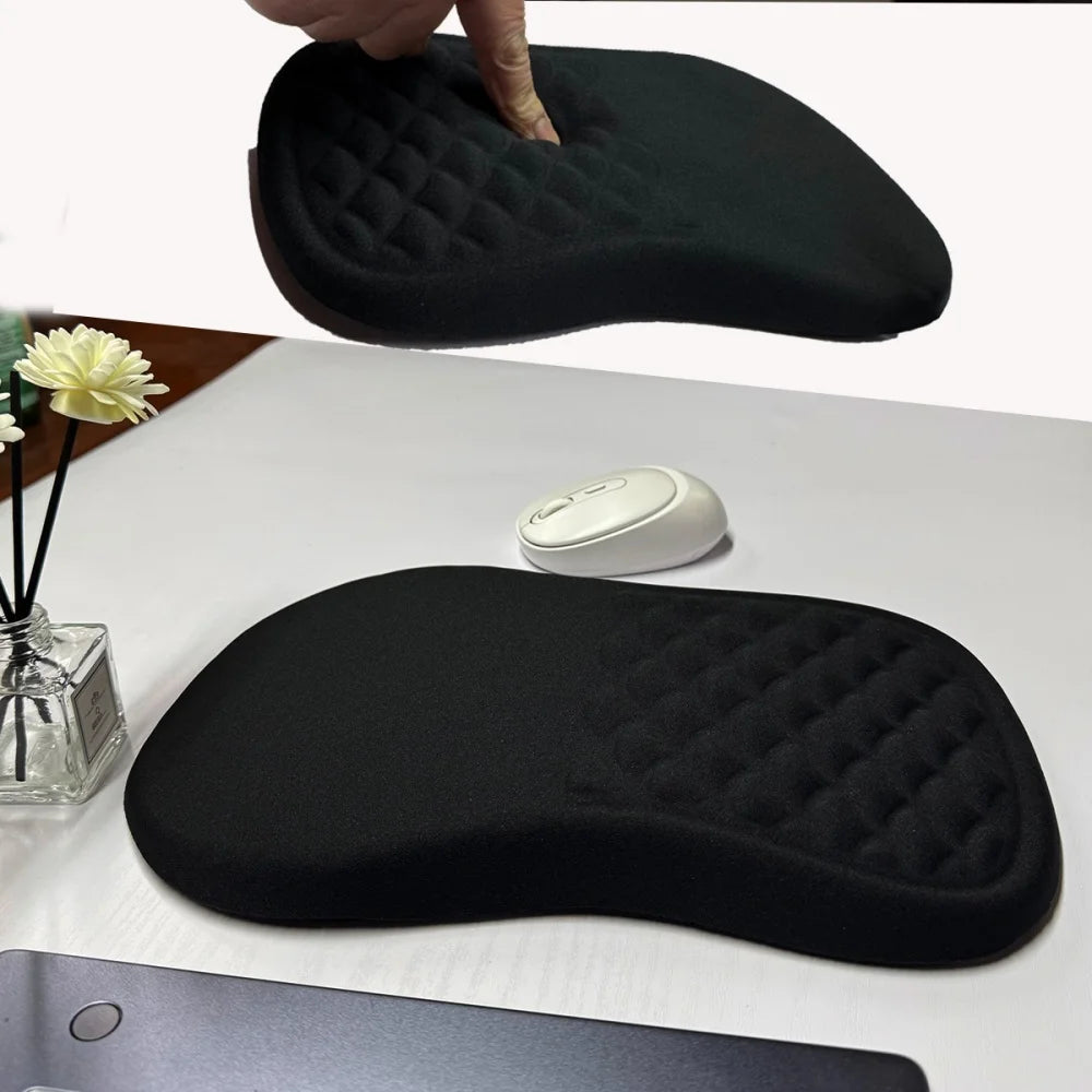 Ergonomic Wrist Rest Mouse Pad, High-Resilience Memory Foam, Non-Slip Base, Comfortable Wrist Support, Compatible with PC and La