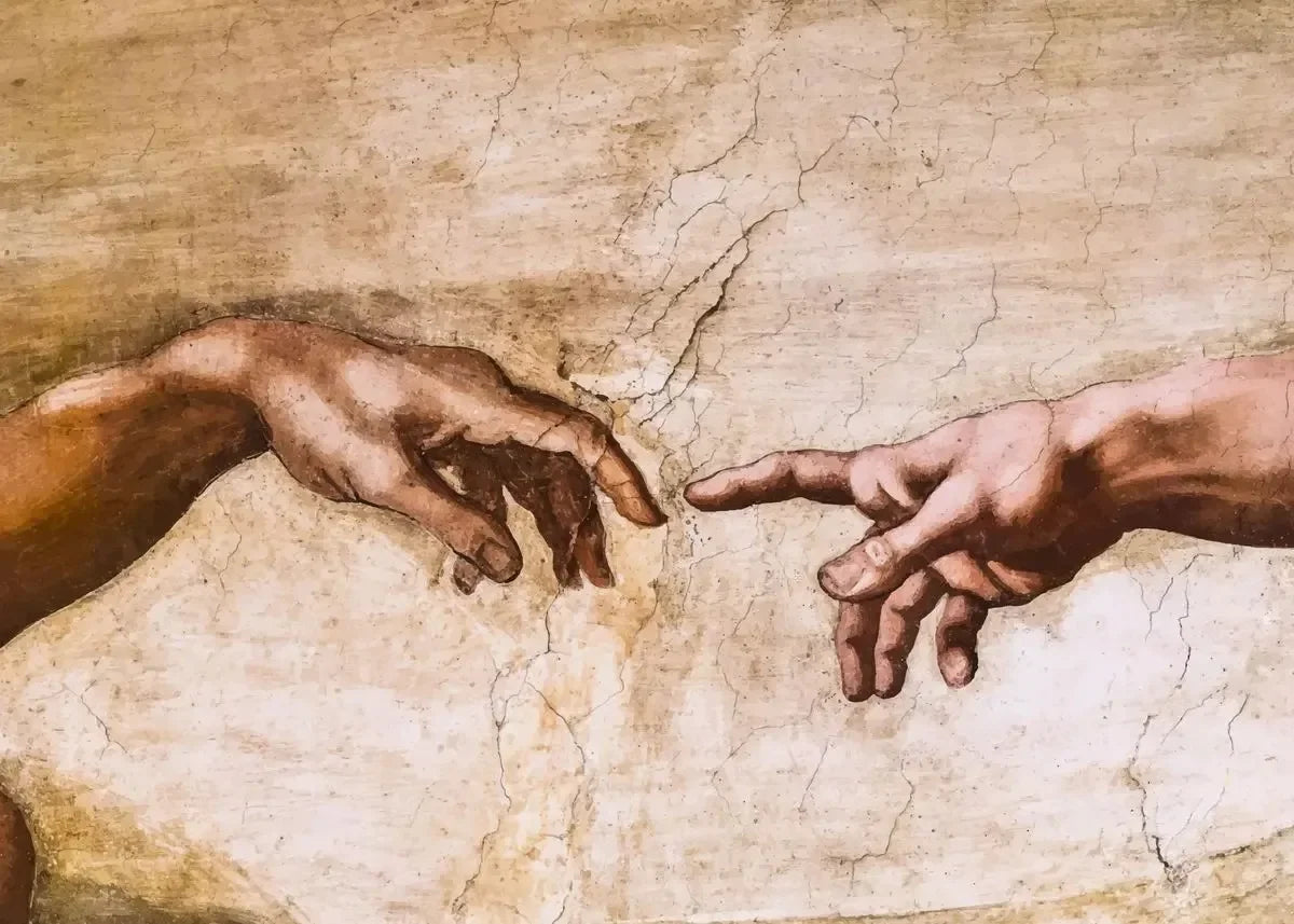 Canvas Painting Posters Prints Wall Art Pictures The Creation of Adam By Michelangelo Fallen Angel Living Room Decor