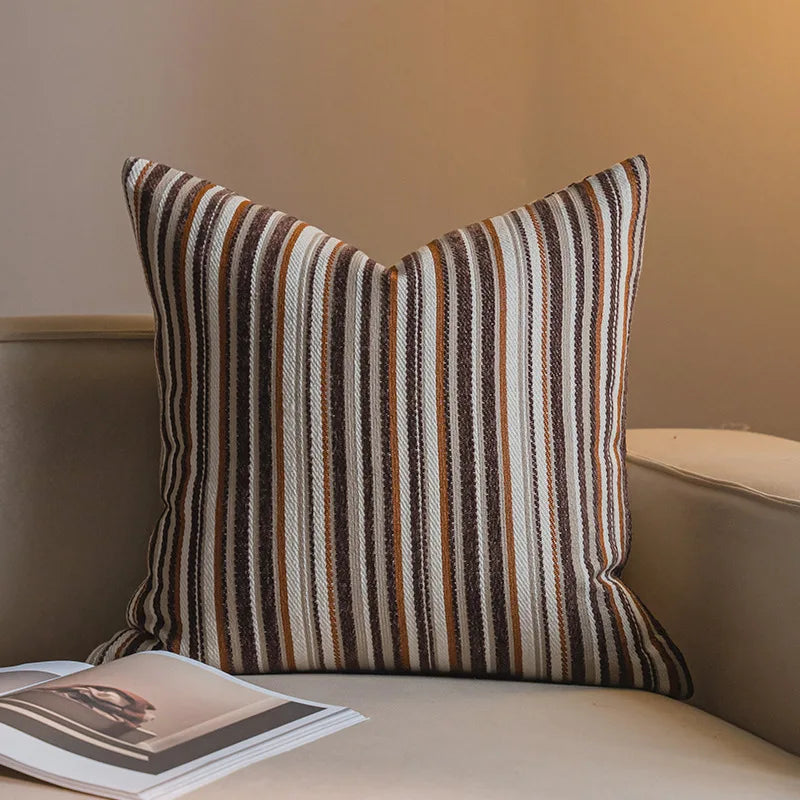 Premium Living Room Sofa Cushion Cover Chenille Texture Geometric Jacquard Pillowcase Modern High-End Pillow Covers Decorative