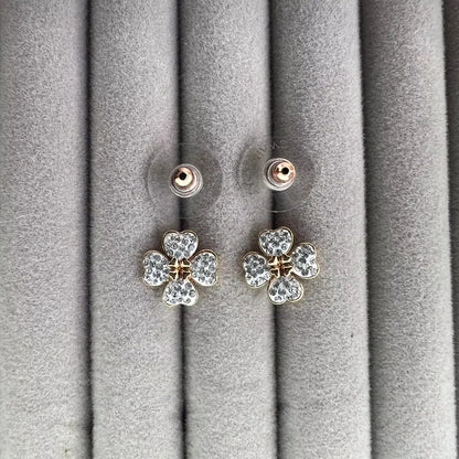 2026 New Trend Fine Jewelry Set Original Charm Luxury Lucky Grass Crystal Fashion Necklace Ring Earrings Romantic Gift for Women