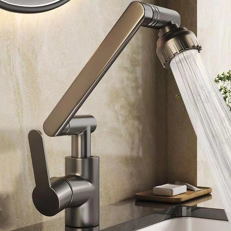 Basin Faucet Hot and Cold Wash Basin Household Bathroom Multi-function Booster Universal Rotating Faucet Kitchen Universal