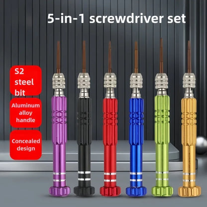 Screwdriver Disassembly Kit Universal 5 in1 DIY Disassembly Precision Multifunctional Watch Glasses Mobile Phone Repair Tool