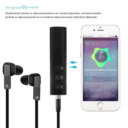 2 In 1 Car Wireless Bluetooth Receiver 3.5mm Jack AUX Audio Car Wireless Audio Receiver Cell Phone 5.0 Speaker Adapter Handsfree