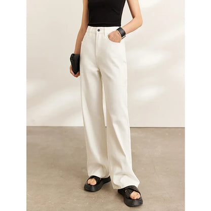 Amii Minimalism Women Jeans 2025 Autumn Vintage Denim Pants Loose Wide Leg Pants Woman Casual Pants Female Trousers 12270097