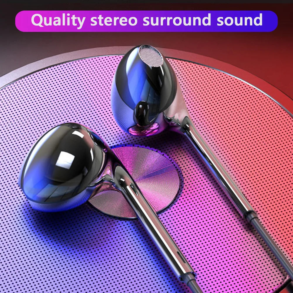 In-ear 3.5mm Wired Headphones Bass Stereo With Built-in Microphone Earphones For Mobile Phone Smartphones Wire Headset
