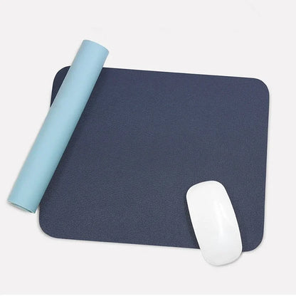 26X21cm Mouse Pad Universal Anti-slip Gaming Mouse Mat PU Leather Waterproof Cup Mats Coaster Laptop Desktop Mousepad