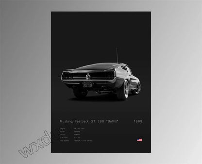 Modern Design Home Decoration Classic Popular Car Brand Motorsport Supercar Canvas Painting Wall Art Aesthetic Room Decor Poster