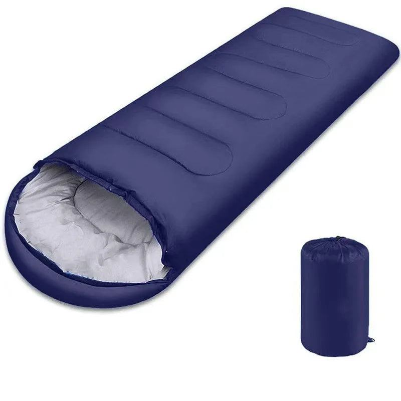 Portable Camping Sleeping Bag Ultralight 0.75kg Envelope Waterproof 170T Polyester Hollow Cotton Warm Outdoor Hiking Backpacking