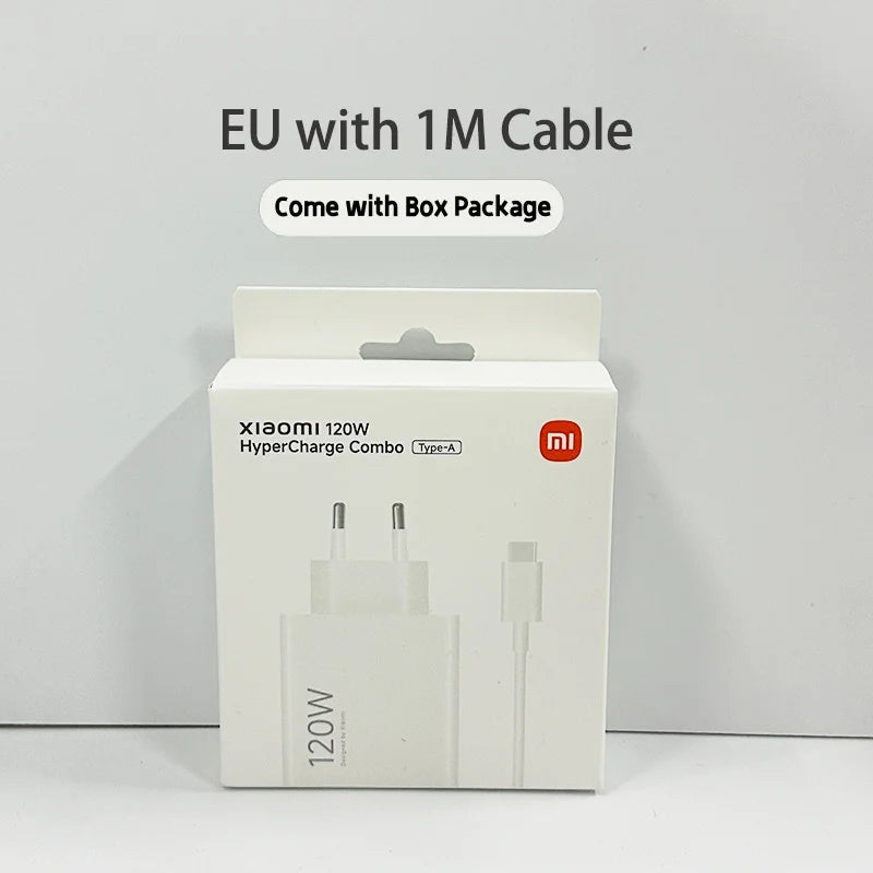Original Xiaomi Charger 120W Fast Turbo Charge Hypercharge Adapter Xiaomi 12 13 14 15 17 Ultra Redmi Note 15 POCO F8 Ultra X7 X8