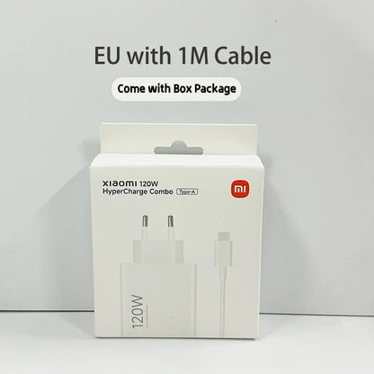 Original Xiaomi Charger 120W Fast Turbo Charge Hypercharge Adapter Xiaomi 12 13 14 15 17 Ultra Redmi Note 15 POCO F8 Ultra X7 X8