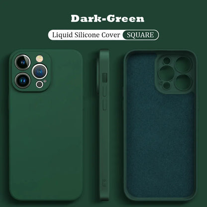 Original Liquid Silicone Shockproof Case For Xiaomi Mi 14 13 13T 12 12T 11T 10T 10 11 Lite Pro Square Fluff Bumper Soft Cover