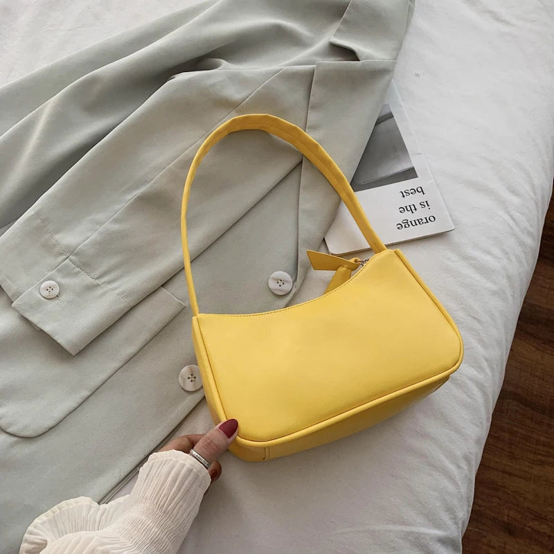 Women Underarm Bag Fashion PU Leather Crossbody Bag Trend Handbag Girl Small Shoulder Bags