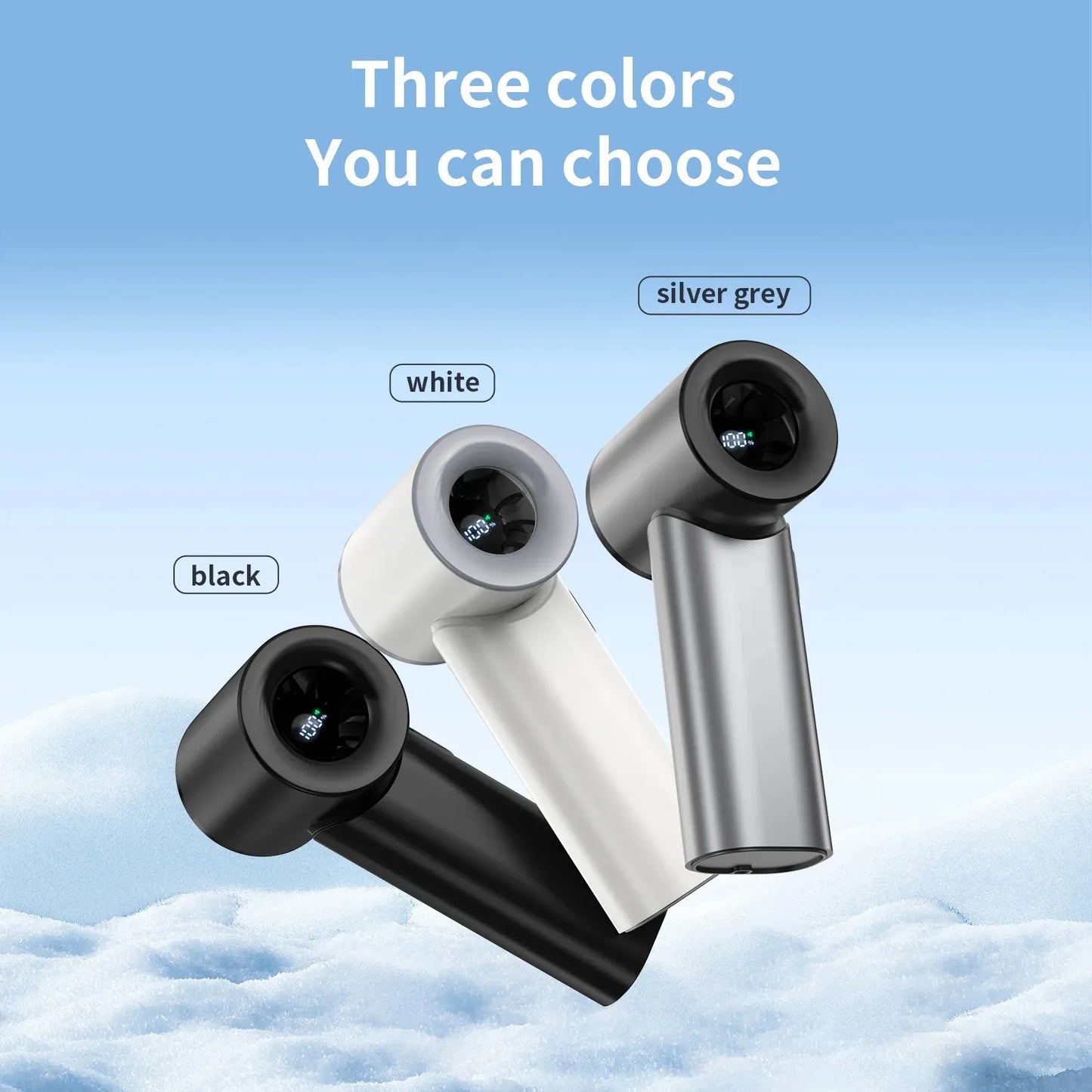 Portable Handheld Fan Mini Personal Highspeed Fan for Travel Outdoor Activities USB Fast Charging Mute Air Calculating Fan