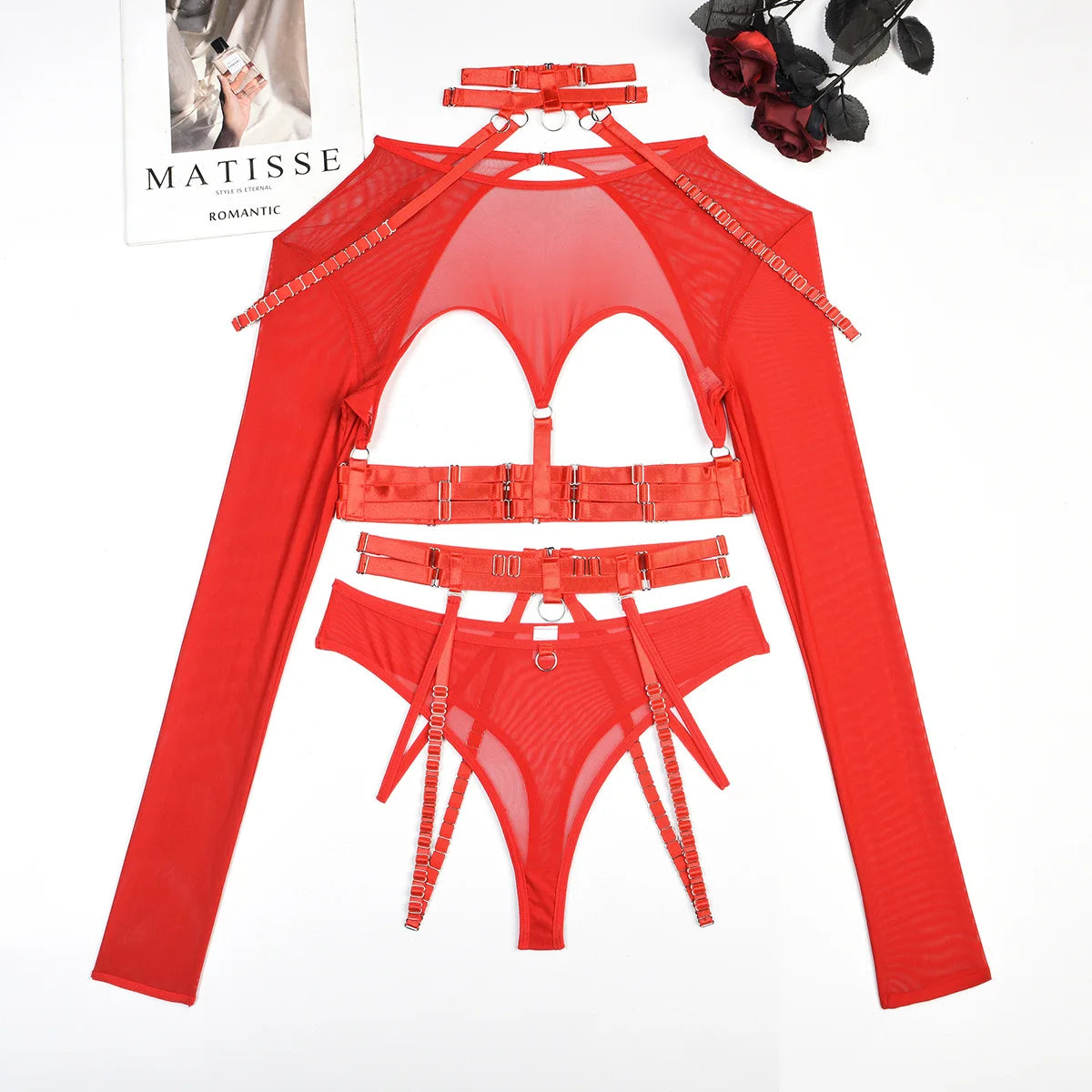 Bikini Fashion Sexy Three-Piece Suit Complex Strap Halter Waist Seal Nightclub Sexy Underwear