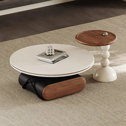 Round Luxury Coffee Table Corner Designer Cool Minimalist Tables Books Premium Mesas De Centro Para Sala Home Furniture