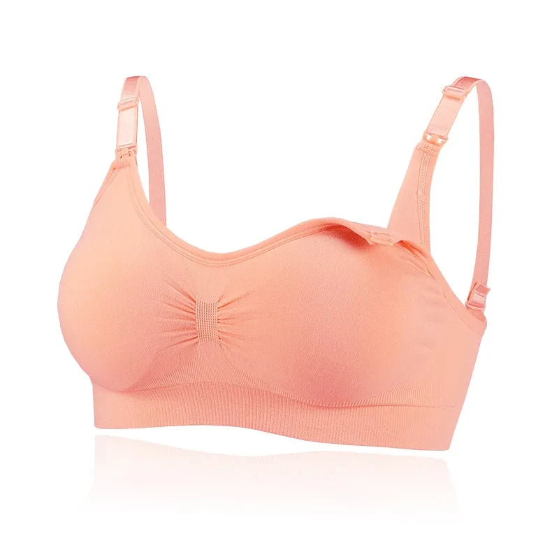 1/2/3PCS No Steel Ring with Sports Pad Bra Breastfeeding Non-sagging Vest-style Pregnant Women's Clothing Underwear Front Buckle