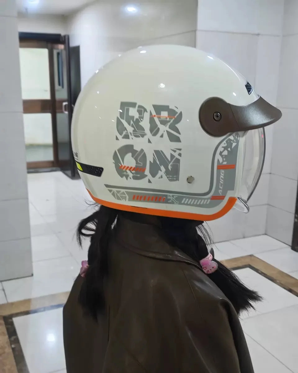 Electric Vehicle Motorcycle Warm Half Helmet, Certified Windproof, Unisex Four-season Safety Helmet