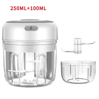 250/100ML Electric Kitchen Food Chopper Mini USB Food Crusher Portable Meat Grinder Vegetable Chopper For Kitchen Household