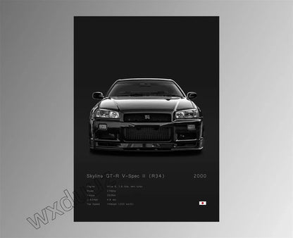 Modern Design Home Decoration Classic Popular Car Brand Motorsport Supercar Canvas Painting Wall Art Aesthetic Room Decor Poster