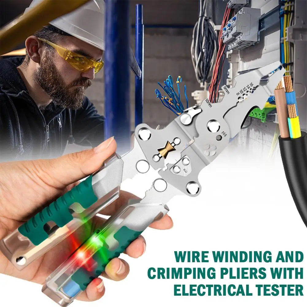 Multi-tool Pliers Electrician Dedicated Wire stripping Peeling Wiring Crimping Tools Tough Built Hand Tools With Electrical Test