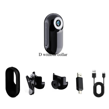 Action Camera Pet Collar Mini Camera Lightweight 0.96in HD Rechargeable Cam for Cat Outdoor Wide-angle Records Video Accessories