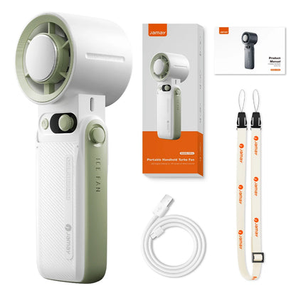 Portable Outdoor Handheld Fan With Refrigeration Board LED Digital Display 135° Foldable 199Gear Strong Wind Speed 8000mAh F5PRO