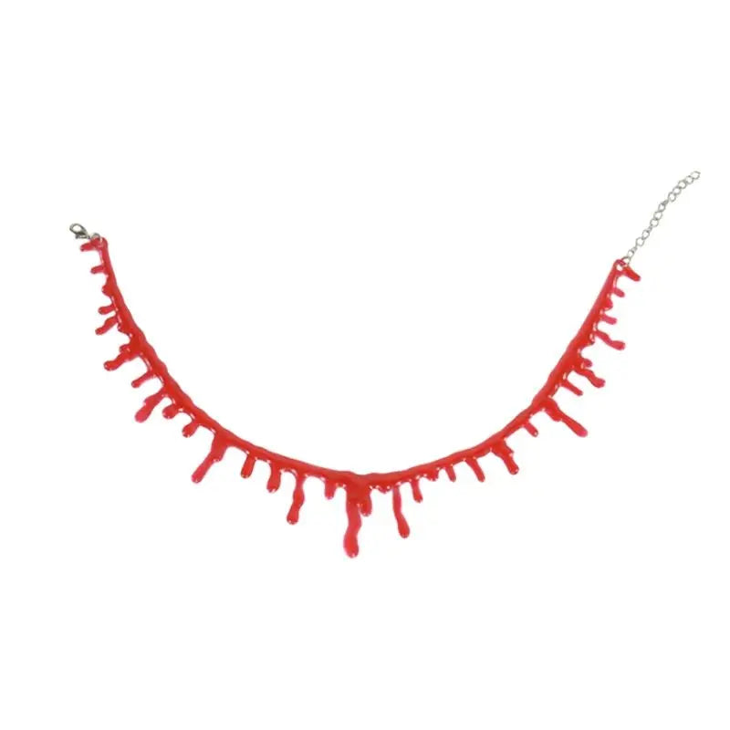 Halloween Blood Necklace Horror Blooddrop Necklace Vampire Dark Blood Necklace Haunted House Personality Bleeding Necklace