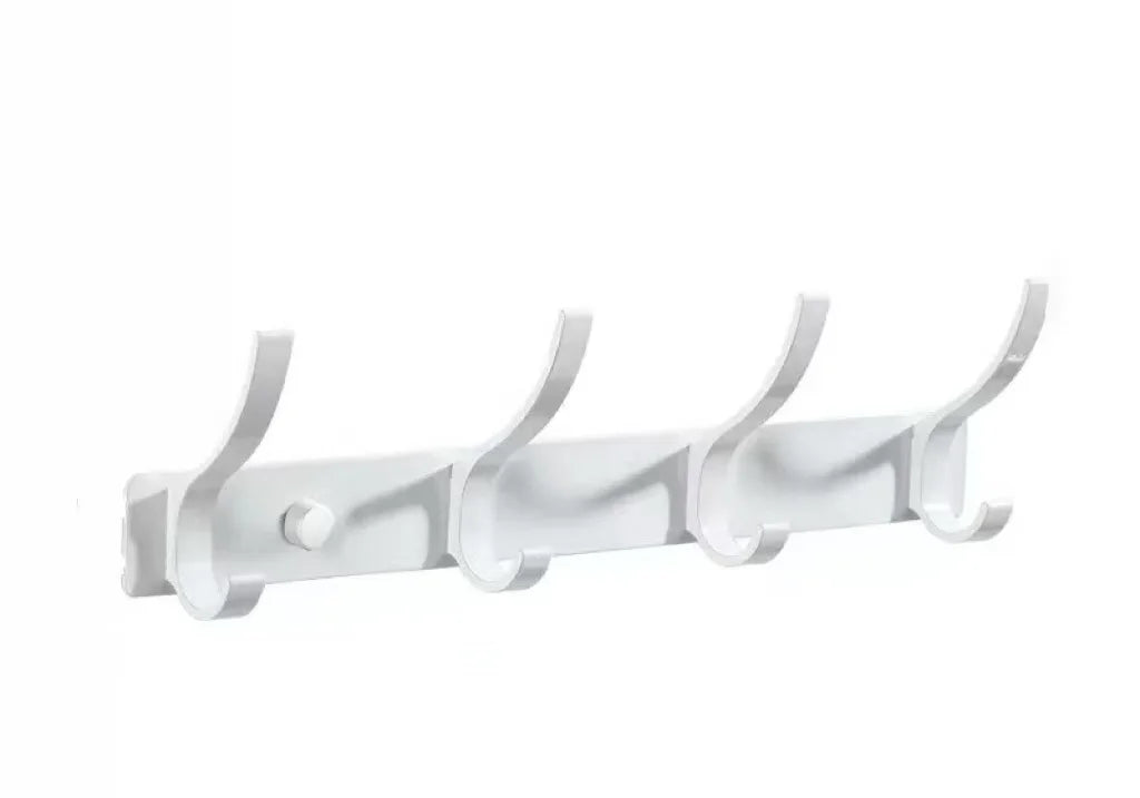no drill Holes One Row Hangers Kitchen Towels Clothes Hats Toilet Towel Rack Storage Wall Mounted Door Back Rod Hook