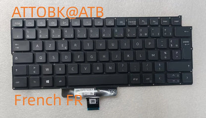 English/UK/French/Spanish Laptop Keyboard For DELL Latitude 9000 9410 9420 9430 Backlit