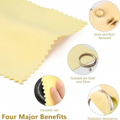 Silver Polishing Cloth 10-50 Pieces Jewelry Cleaning Coin Polish Tarnish Removal Wipes for Antique Sterling Silver Gold Brass
