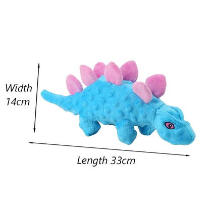 Pet Dog Squeaky Plush Dinosaur Toys Interactive Dog Indestructible Toys Plush Stuffing Pet Supplies Small Dog Chew Molar Toys