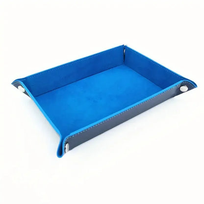 Foldable game dice tray flannel storage box four-corner tray