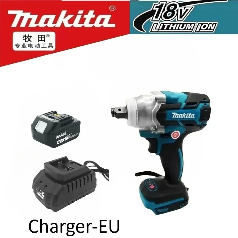 Makita  Rechargeable Tool  DTW600  High Torque Brushless Electric Wrench Impact Wrench Cordless Auto Repair Power Tools