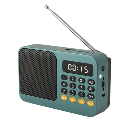 Handheld Rechargeable Digital FM USB TF MP3 Player Portable Radio Music Player Speaker Devices Supplies With LED Display Radio
