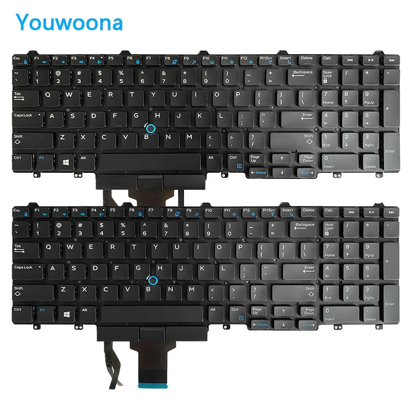New Original Laptop Keyboard For DELL E5550 Precision 3510 3520 3530 M3510 7510 7710 M7720 M7520 E5570
