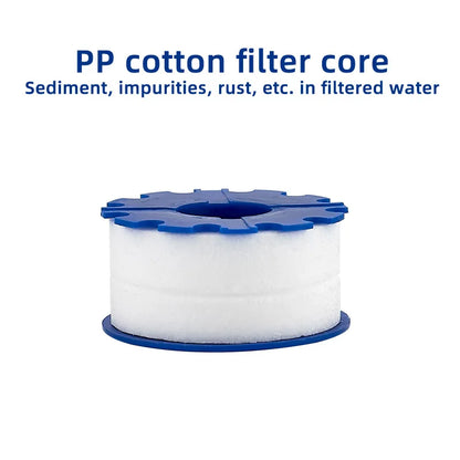 360° Faucet Water Filter Pressurized Sink Filter Water Purifier Kitchen Bathroom Tap Splash Proof Faucet Aerator Extender