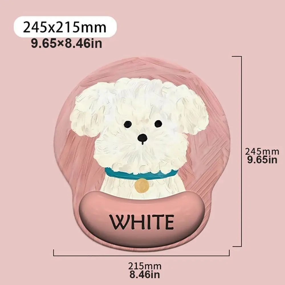 Cute Cartoon Mouse Pad with Wrist Rest Rubber Anti-Slip Wrist Rest Pad Soft Mat Cute Gaming Mousepads Office Use