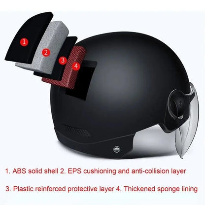 Motorcycle Helmet Jet Style Bicycle Helmets For Men Women Adult Motorbike Scooter Helmet Skull Full Head Hat Helmets accessories