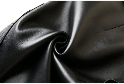 High Quality Genuine Leather High Waisted A-line Skirt Buttocks Wrapped Skirt Women's Fashionable Sheepskin Belt Short Skirt Y2k