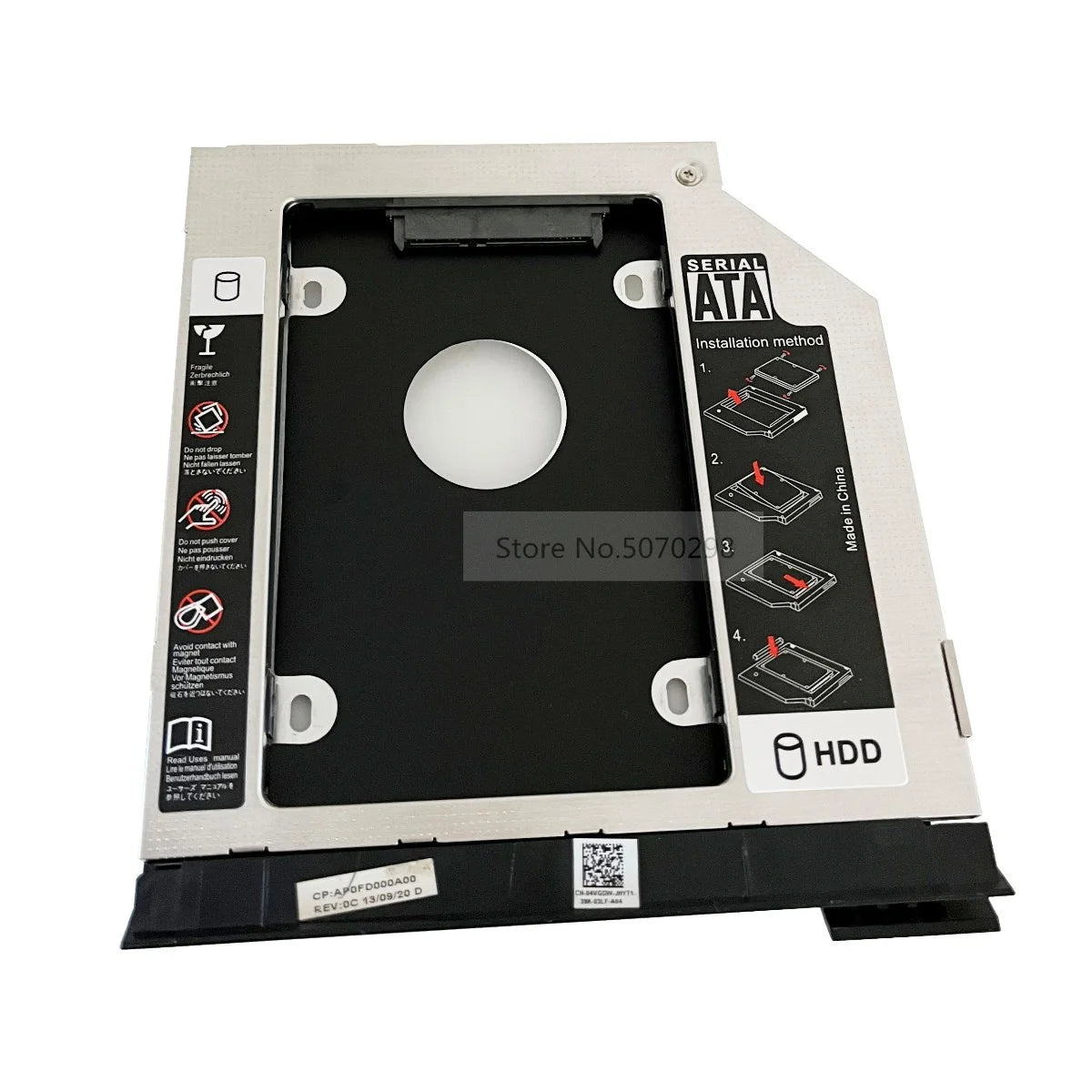 with Original Ejector 2nd SATA 3.0 2.5" Hard Drive HDD SSD Optical Caddy for Dell Latitude E6520 E6420 E6320 E6530 E6430 E6330