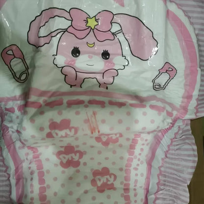5pcs Extra Large Thick ABDL Adult Baby Disposable Diaper Pant Large Capacity Cartoon Pattern DDLG diapers No Reused Panties