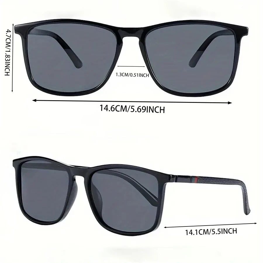 2/3pcs Luxury Square Vintage Cycling Sunglasses Men Women Fashion Travel Driving Fishing Sun Glasses Male Eyewear UV400